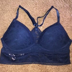 Navy blue lace bralette brand new still tag on